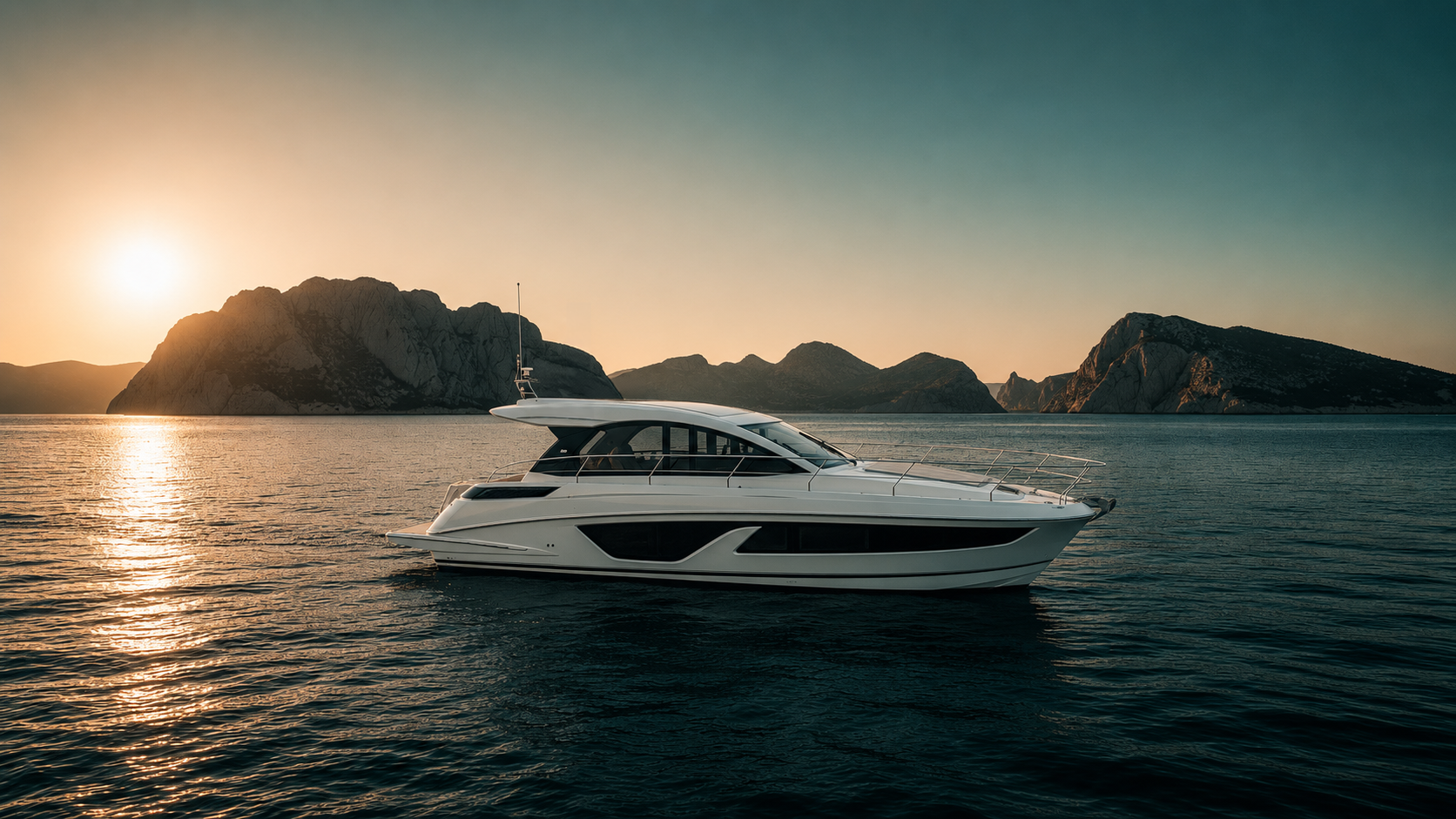 Miami Vice — Gran Turismo 41 on the Croatian Adriatic at golden hour